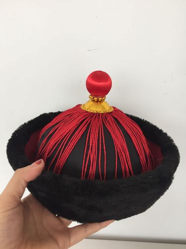 清朝官帽太监凉良亮量帽鞑子帽影视道具清兵古装帽子王爷帽爆款