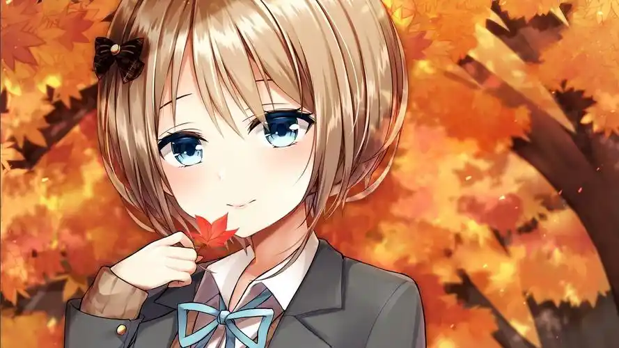 卡通人物枫叶秋动漫卡通壁纸