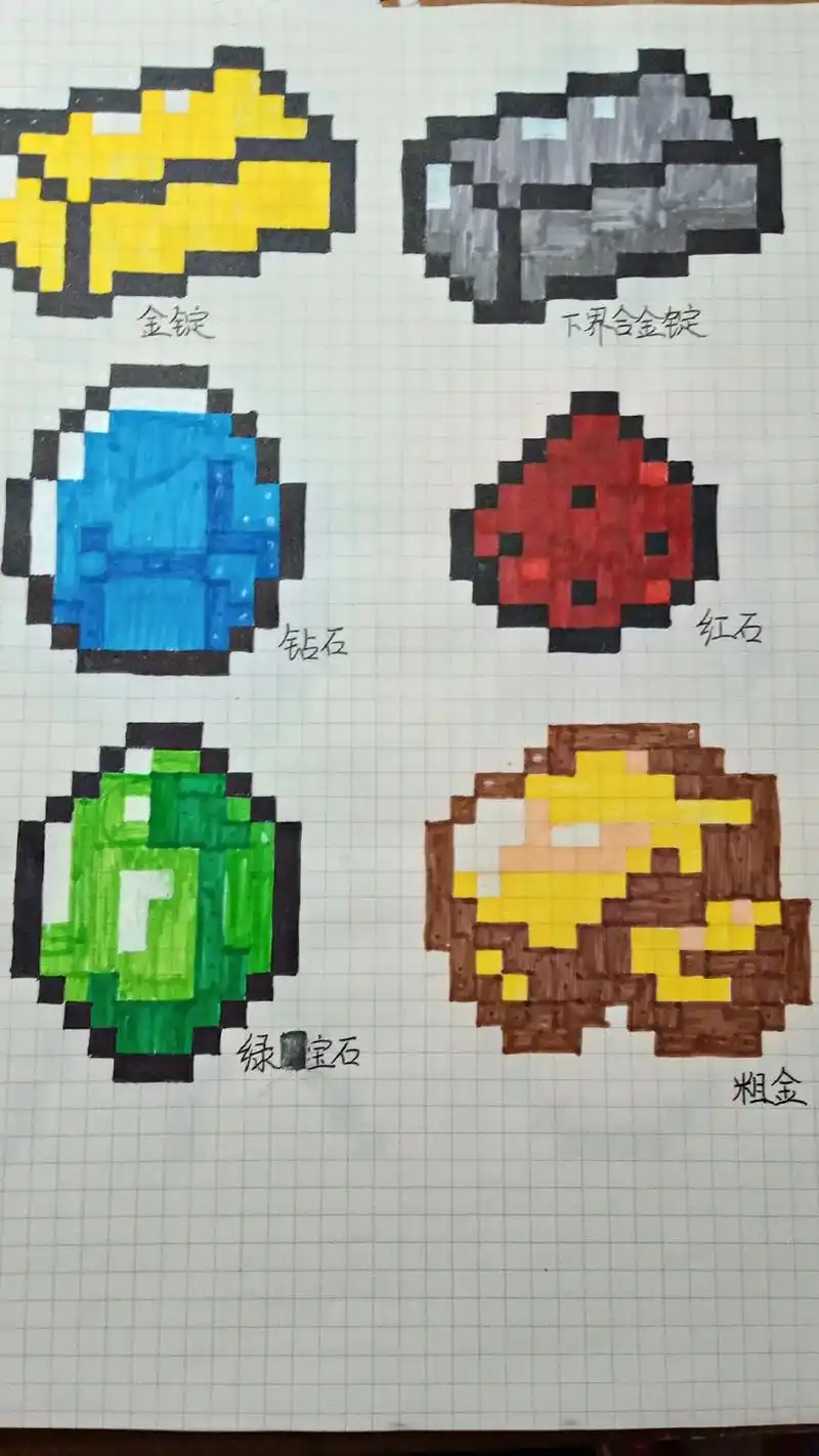 我的世界像素画,请大佬多多指教谢谢,点个赞吧谢谢啦! - 抖音