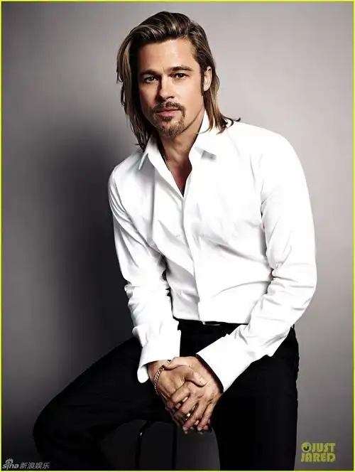 布拉德·皮特为香水拍广告 性感颓废展雅痞特质_明星写真_图集_电影网