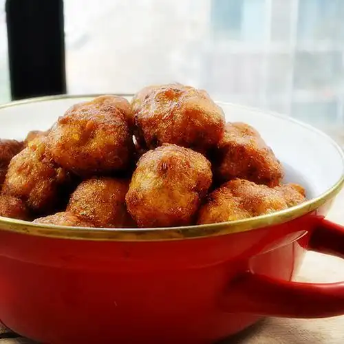 下山虎虎做的炸肉丸子