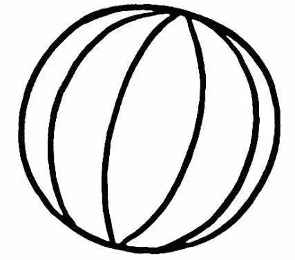 皮球的画法步骤简笔画绘画教程