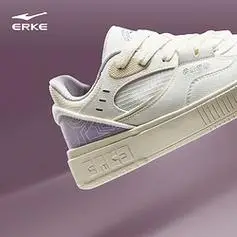 erke鸿星尔克电池熊猫女鞋板鞋2024春季新款厚底小白鞋休闲运动鞋子女