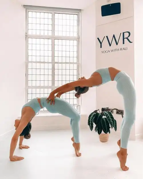 双人瑜伽这样练,实在是太美了!_门闩_体式_轮式