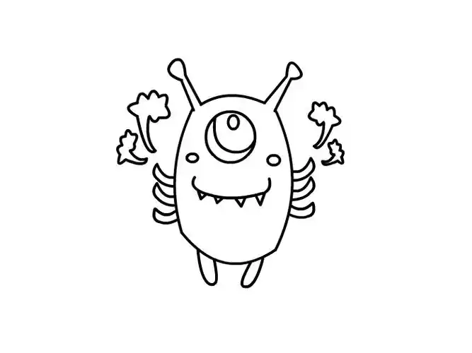 怪物怎么画 怪物怎么画恐怖 怪物简笔画-养娃家