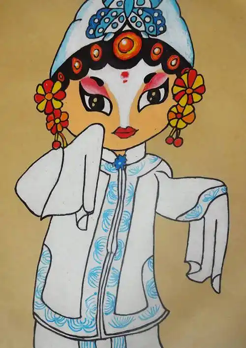 创意儿童画赏析——手绘国粹,魅力十足!_少儿_人物_戏剧