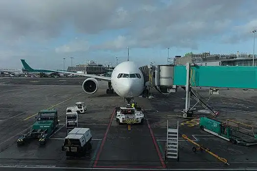 停机坪上的客机