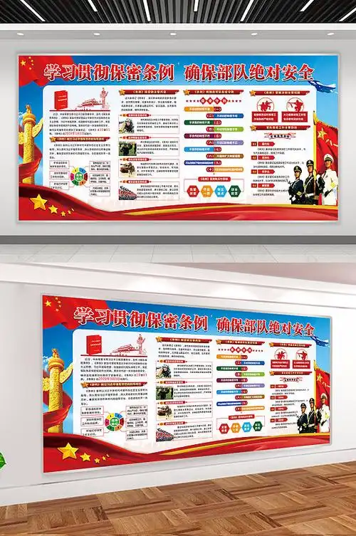 2020最新军队保密条例 保密法治意识宣传展板