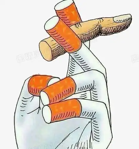烟的手夹着手指