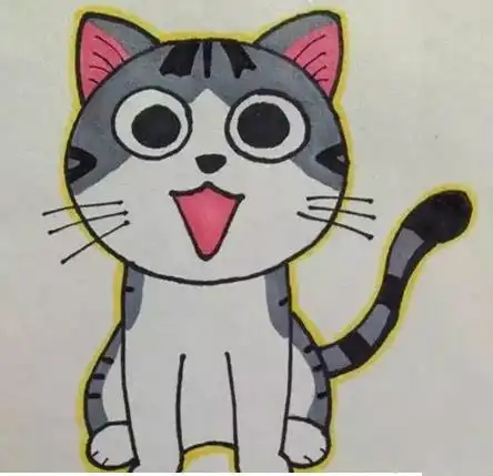 萌萌起司猫怎么画_萌萌起司猫简笔画画法步骤教程