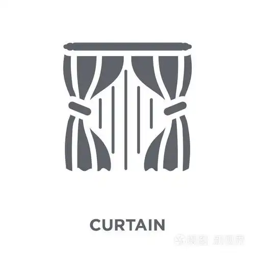 窗帘图标.窗帘设计概念从集合.简单的元素向量例证在白色背景