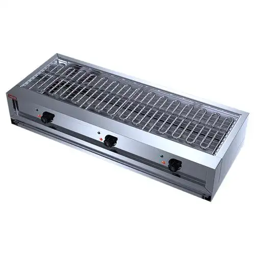 电烤炉商用电热黑金管烧烤炉不锈钢烤串机正新鸡排炉大号无碳盒170x40