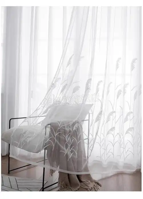 法式纱帘薄纱2022新升级款免打孔安装窗帘纱帘隔断客厅卧室纱帘成品