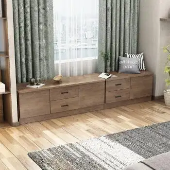 飘窗柜定制地柜矮柜卧室储物柜子置物柜阳台柜收纳可坐设计窗边柜长80