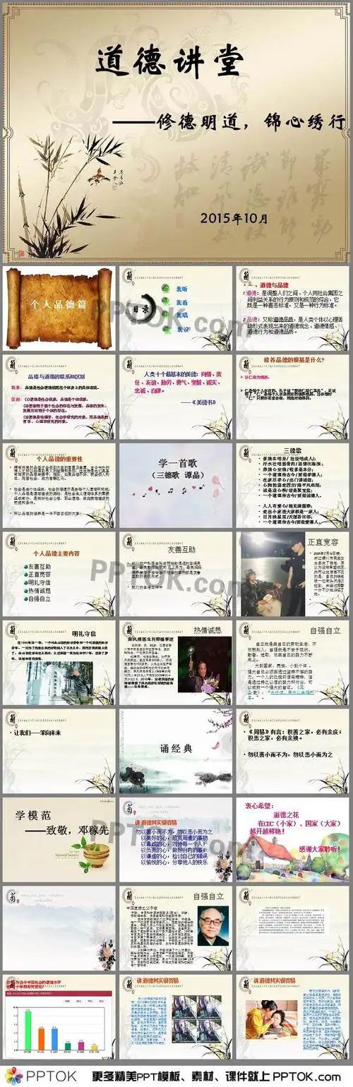 个人品德ppt模板
