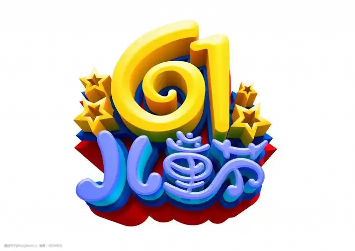 61儿童节字体创意设计