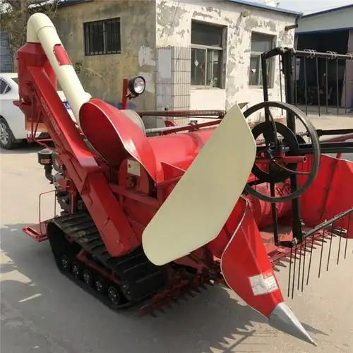 厂家供应小麦水稻联合收割机 柴油电启动履带式稻麦收割脱粒机
