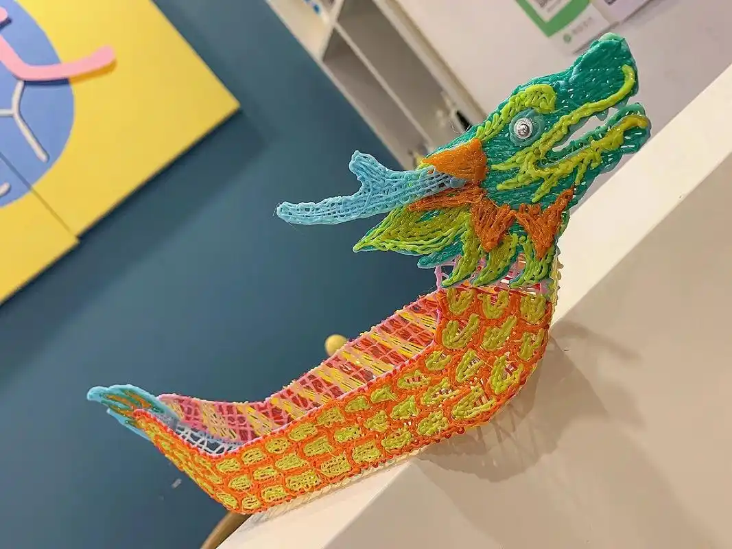 3d打印笔制作龙舟有图纸哦 3d立体绘 端午龙舟3d打印笔制作
