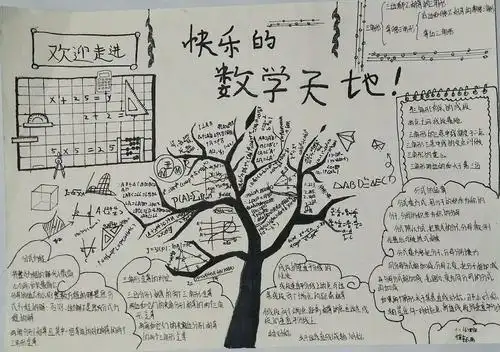 感受数学的魅力――记龙门中学与姚家中学八年级数学手抄报竞赛