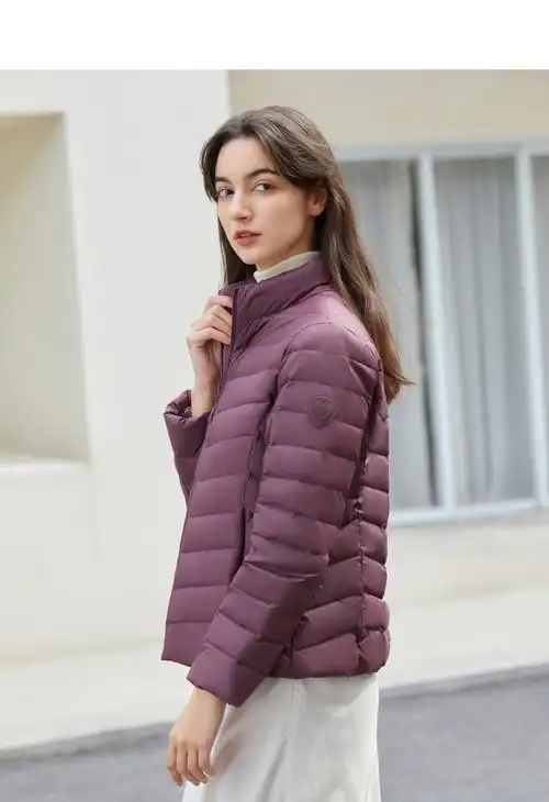 波司登秋季新款轻薄羽绒服女立领休闲百搭宽松时尚短款反季女装外套90