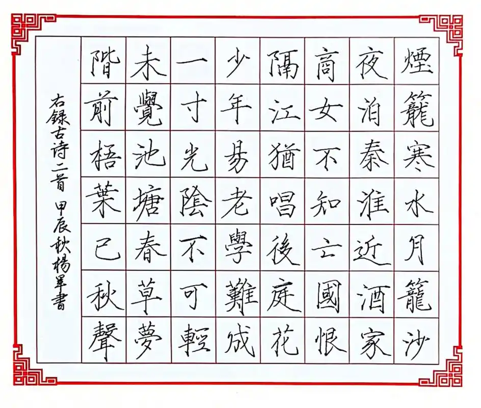 中性笔练习瘦金体#硬笔书法