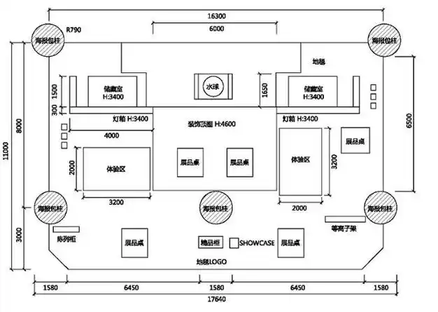 总之,设计一个优秀的化妆品店平面图需要注重目标顾客群体,空间布局