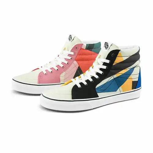 vans范斯官方鸳鸯配色博物馆sk8hi高帮帆布鞋moma帆布鞋