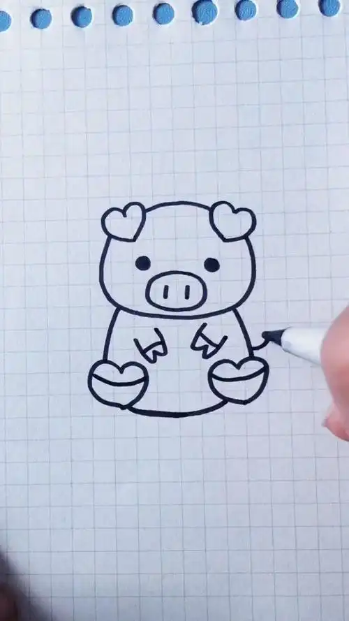 教大家画一只可爱的小猪简单的画法让你一学就会