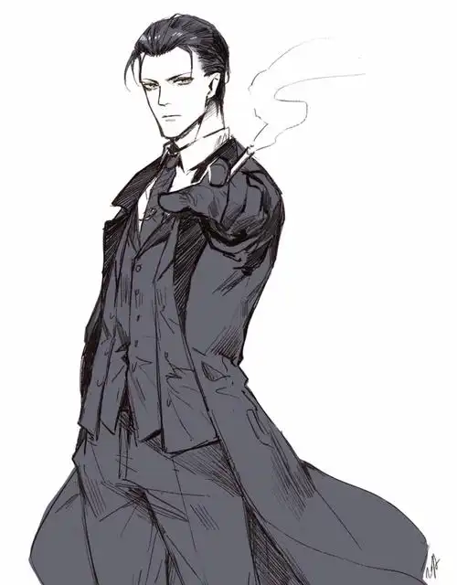 人物绘画,绅士帅气的福尔摩斯