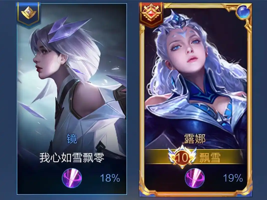 史诗 炽阳神光镜 10 飘雪 18% 露娜 49% 玫瑰异探 - 抖音