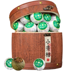 福茗源茶叶小青柑普洱茶500g普洱熟茶新会青桔生晒陈皮柑普茶送礼盒