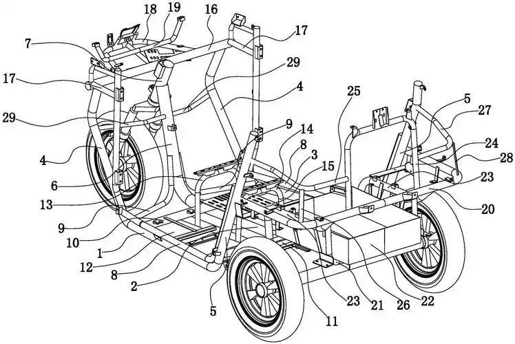 一种稳定抗压型电动三轮车车架