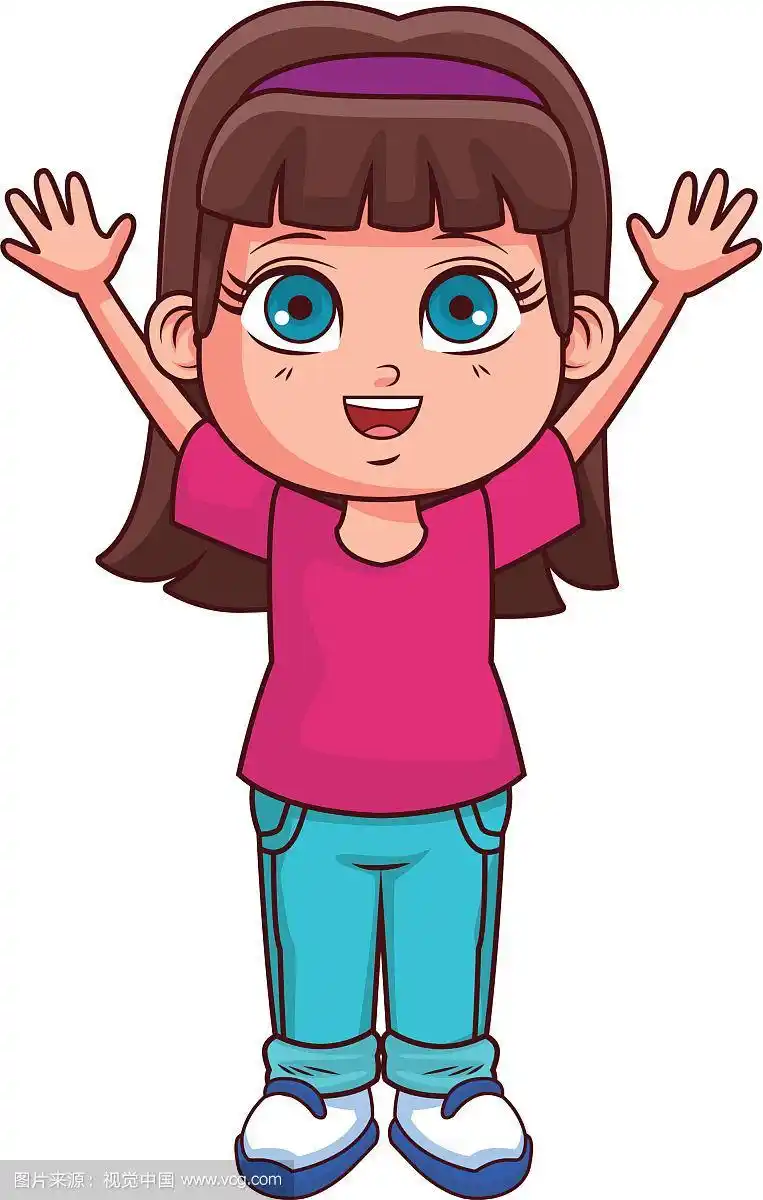 可爱女孩身体卡通