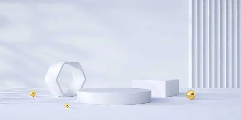 白色立体背景图片