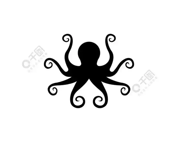 章鱼标识矢量图