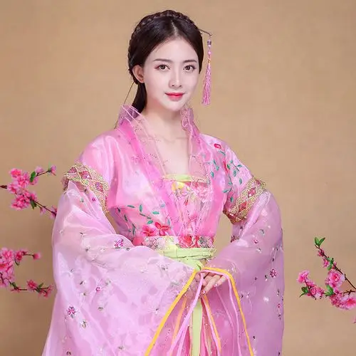 古装婚礼凤冠霞帔汉服女新娘唐朝贵妃公主古代红色演出服拖尾服装