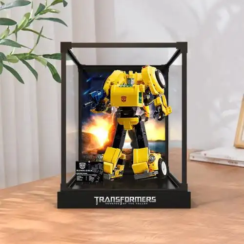 适用lego乐高icons10338大黄蜂变形金刚汽车人模型合金边框收纳盒