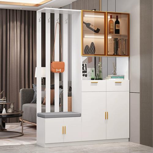 玄关柜鞋柜一体置物简约现代进门家用门口轻奢实木屏风客厅隔断