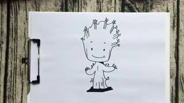 儿童亲子简笔画 树人格鲁特