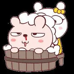 卡通 可爱 洗澡 搓一搓