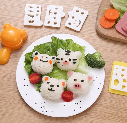 卡通便当饭团模具diy 宝宝吃饭家庭用米饭造型海苔压花器辅食磨具