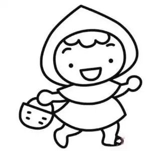 小红帽简笔画图片,图片,简笔画-学笔画