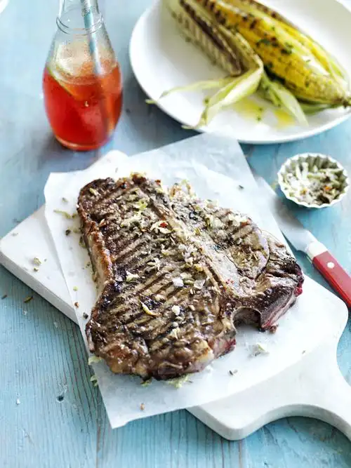 t-bone steak with chilli and celery salt