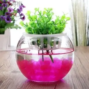 水族箱圆形玻璃金鱼缸大号乌龟缸迷你小型造景水培花瓶旺