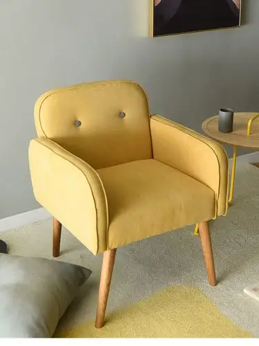 北欧布艺单人沙发实木懒人沙发椅小户型客厅日式休闲设计师休闲椅