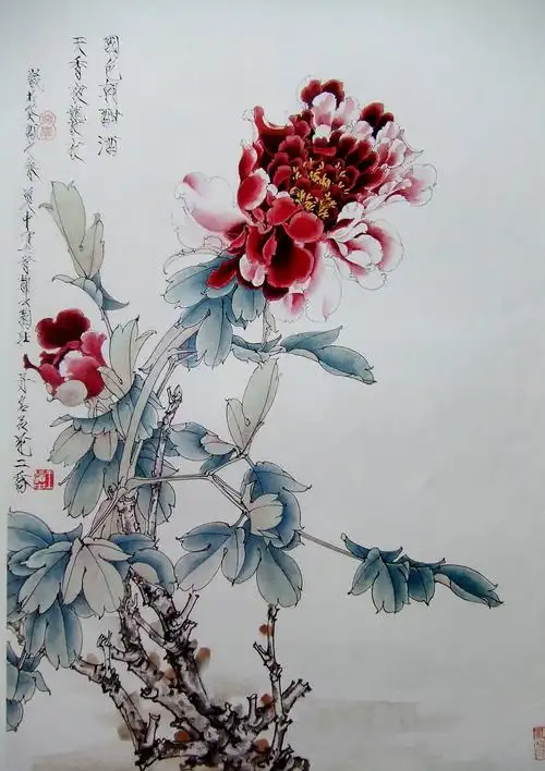 【转载】【3d-插画-工笔画素材篇】王道中工笔牡丹画集