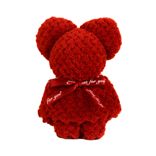 小熊造型菠萝格毛巾结婚伴手礼开业生日满月周岁回礼创意礼品方巾