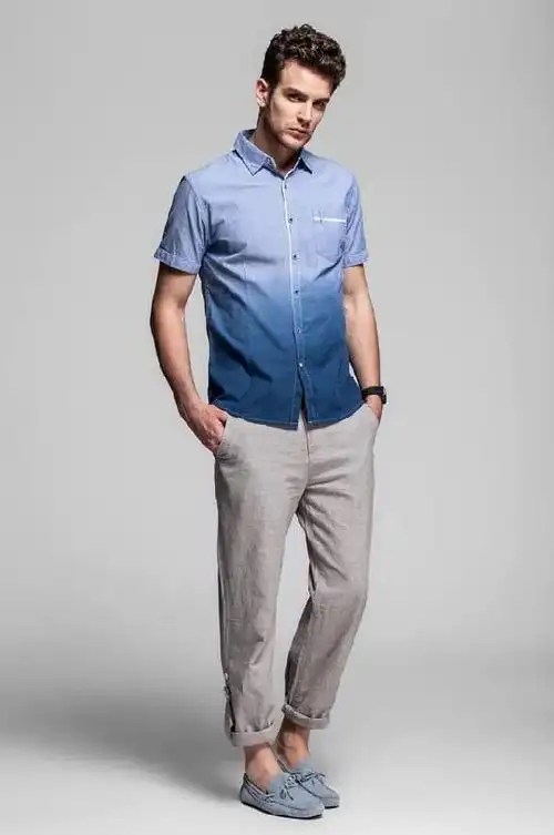穿搭轻熟男士夏季的休闲衬衫穿搭