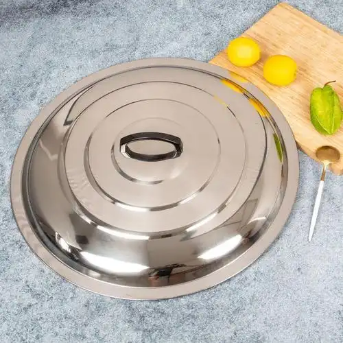 锅盖不锈钢锅盖加厚家用大号炒锅盖蒸锅炖锅通用老式锅盖圆形特大