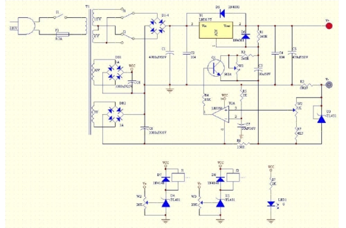 所有分类 自制可调稳压电源 (图2) 主要元气件参数资料: 尽管lm317